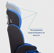 Siger KRES0457 Детское автомобильное кресло SIGER "Стар" синий, 1-12 лет, 9-36 кг, группа 1/2/3