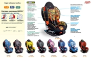 Siger KRES0295 Детское автомобильное кресло SIGER ART "Кокон ISOFIX" алфавит, 1-7 лет, 9-25 кг, группа 1/2