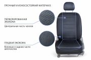 Rival SC60051 Авточехлы Строчка (зад. спинка цельная) для сидений, эко-кожа, черные