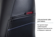 Rival SC60012 Авточехлы Ромб (зад. спинка 40/60) для сидений, эко-кожа, черные