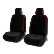 PSV 134915 Накидки в машину универсальные 2D PSV Soft 2 FRONT (Черный/Кант красный), на передние сиденья, с закрытыми боками, экокожа вельвет